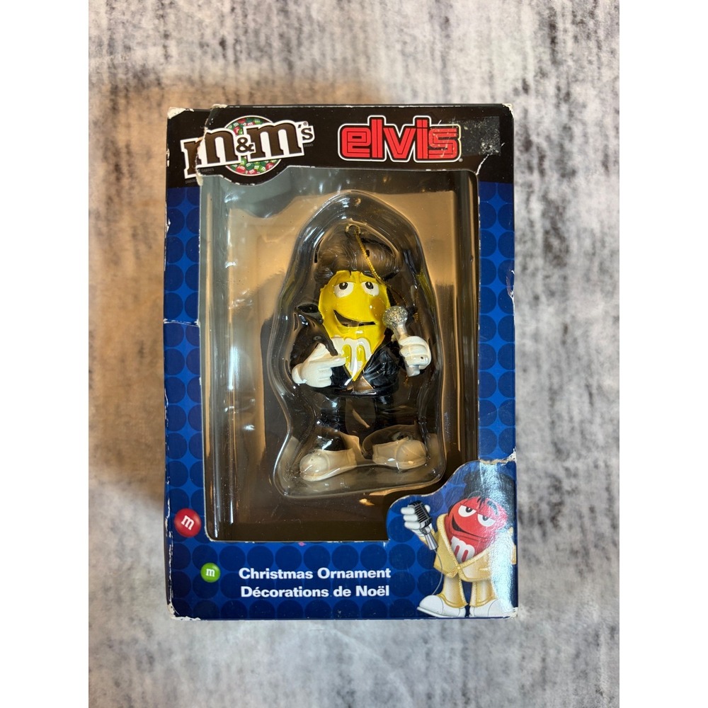 M&M's Elvis Presley Christmas Ornament Yellow Character Kurt S. Adler 136548